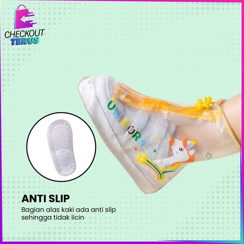 CT S55 Pelindung Sepatu Anti Air Anak Unisex Tahan Air dari Hujan Rain Cover Anti Bocor Sarung Cover Sepatu