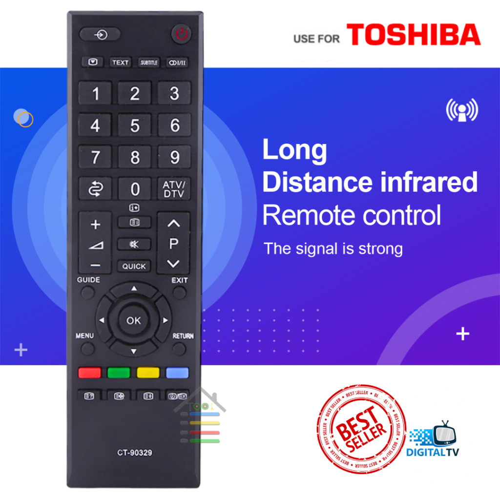 REMOTE TV TOSHIBA BOMBA REGZA LCD LED MULTIFUNGSI TANPA SETTING