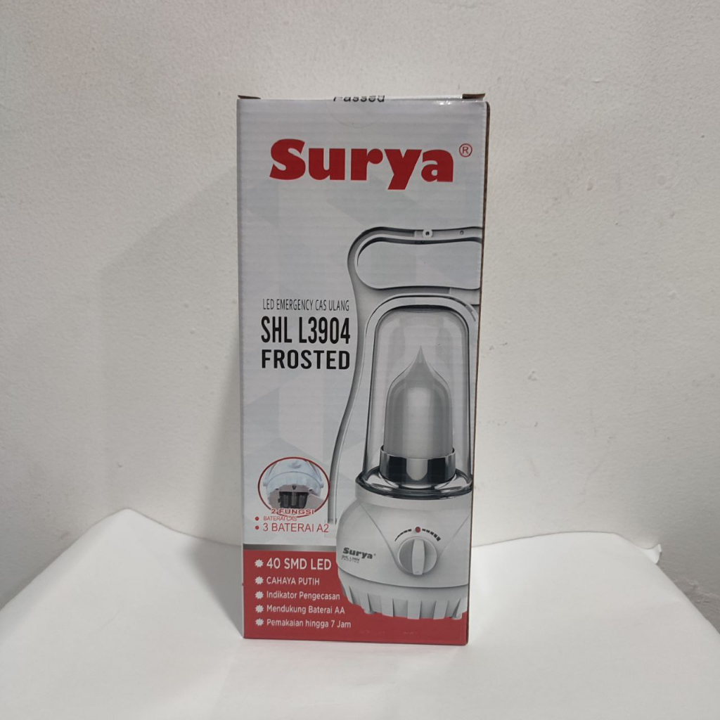 SURYA SHL L3904 Frosted Lampu Led Emergency Darurat Rechargeable