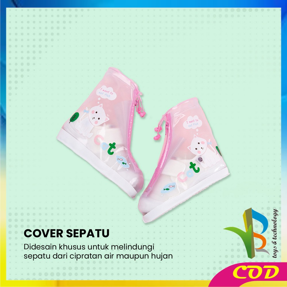 RB-S55 Pelindung Sepatu Anti Air Anak Unisex Tahan Air Dari Hujan / Cover Sepatu Sarung Anti Air Rain Cover Anti Bocor