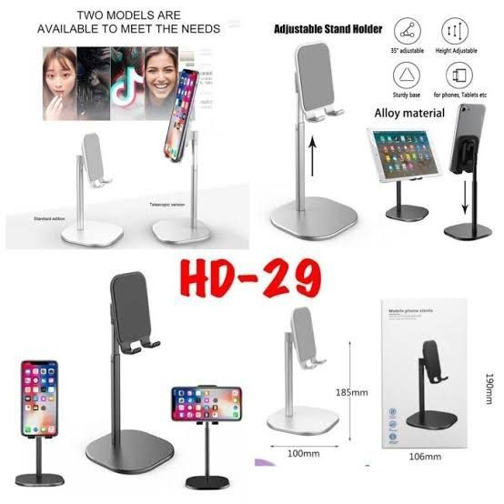 HOLDER HP HD-29 FOLDING HOLDER STAND HP PHONE DESKTOP HD29 DUDUKAN Grosir