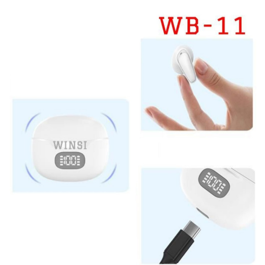 Handsfree Bluetooth Tws Winsi WB-11 Sports Music Earphone Wireless