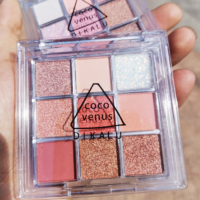 Eyeshadow Palette 9 Warna Glitter ORIGINAL Korean Style Glitter kosmetik makeup eye shadow murah import