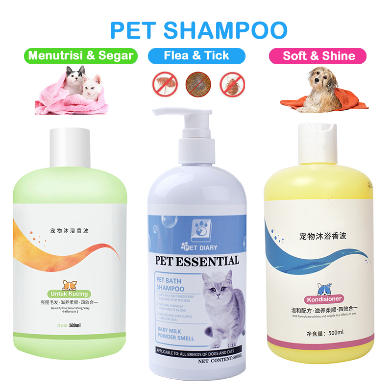 PET DIARY Sampo Kucing Anti Kutu Dan Jamur Shampoo Anjing Anti Rontok Wangi Tahan Lama