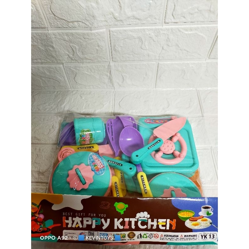 YK 13 MAINAN ANAK EDUKASI HAPPY KITCHEN / PERALATAN DAPUR SET / mainan masak masakan