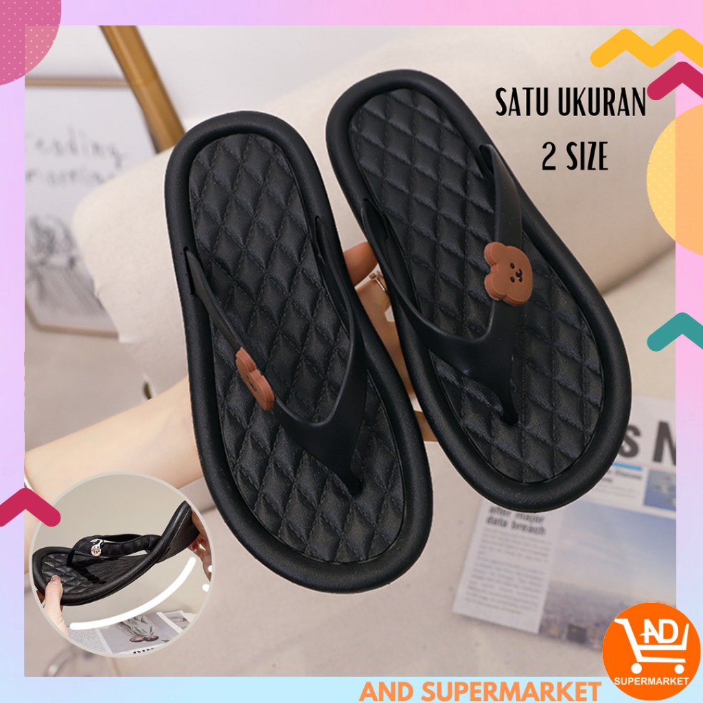 AND / COD / Sendal Selop Wanita Import Sendal Jepit Wanita Murah Slippers Wanita Sandal Kasual Fashion Cewek Korea Style SPT-37