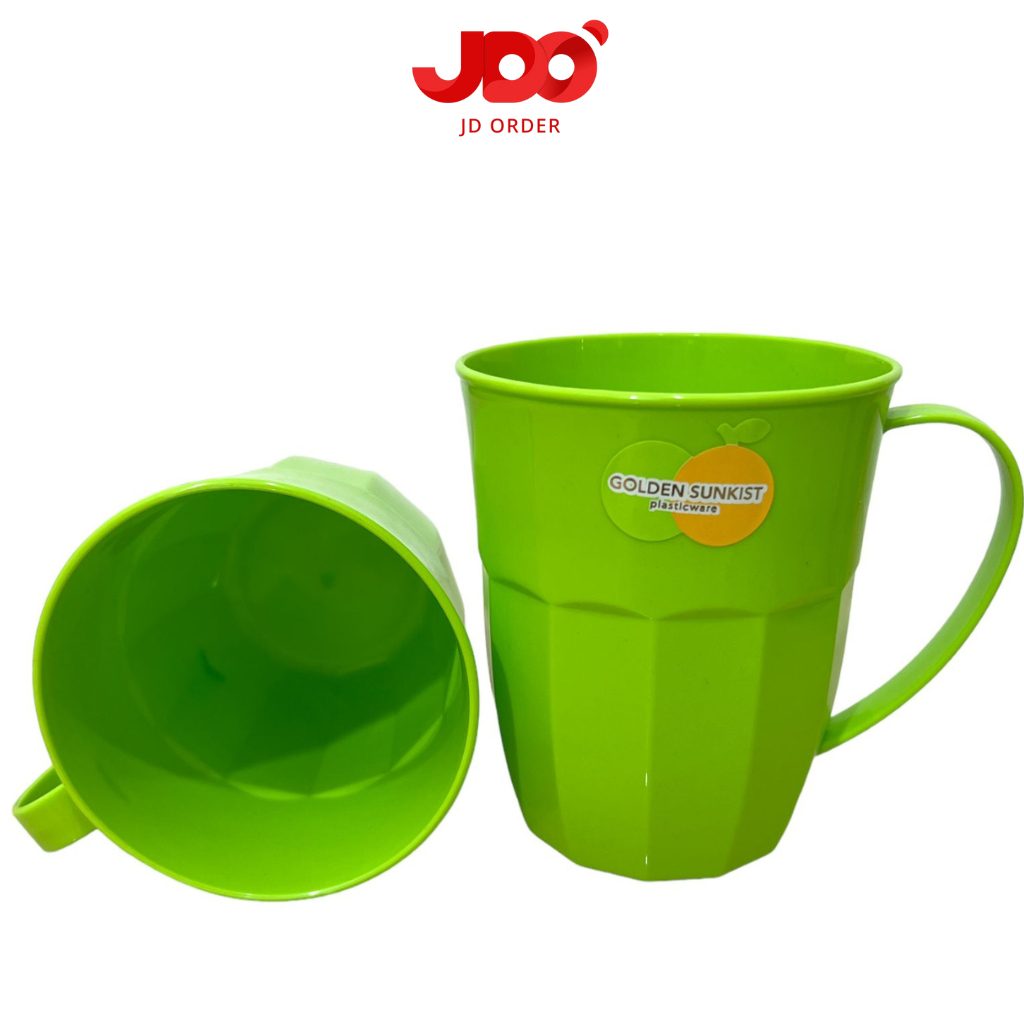 Cangkir Plastik || Mug Air Minum Plastik Golden Sunkist MOK-7061