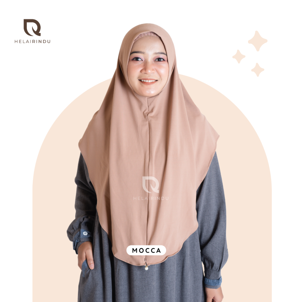 𝐇𝐄𝐋𝐀𝐈𝐑𝐈𝐍𝐃𝐔 - Hijab Instan Nawra Kerudung Nonpad Sleting Royal Jersey Premium