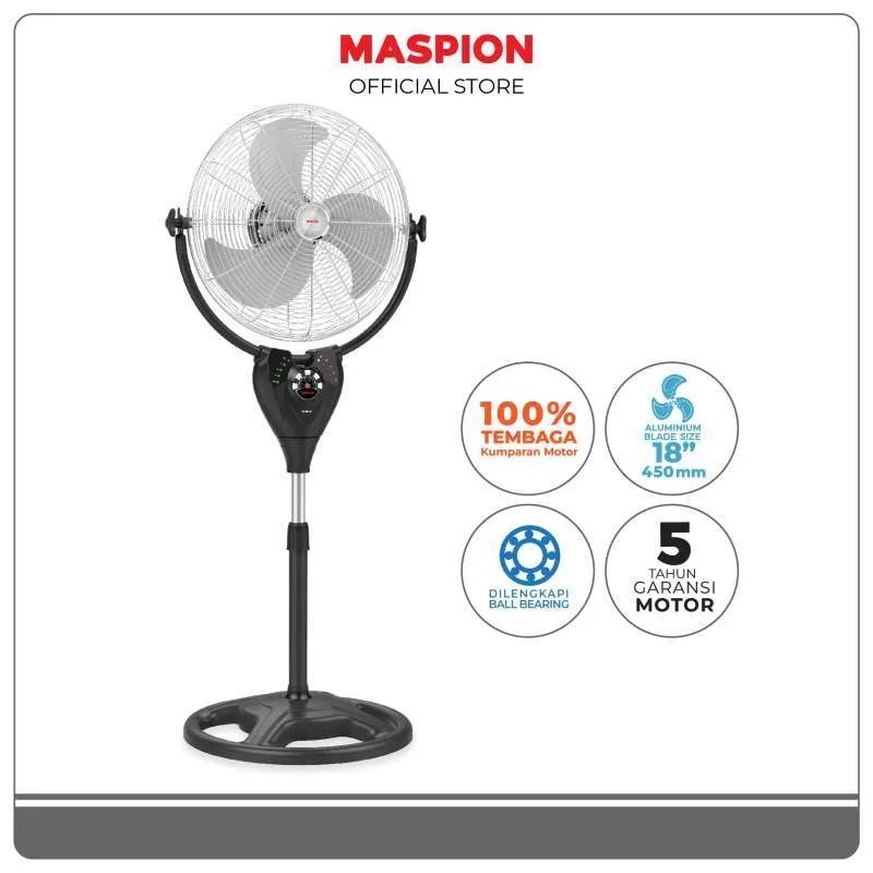 KIPAS ANGIN MASPION PW 1803 RC / STAND FAN MASPION + REMOTE 18&quot;