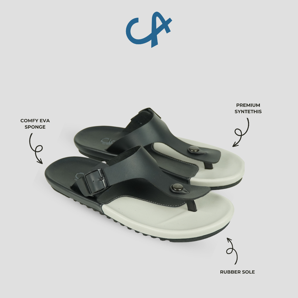 Sandal Pria Dewasa Kasual Santai Anti Slip Sendal Distro Cowok Men Flipflops - Cloka Klopp