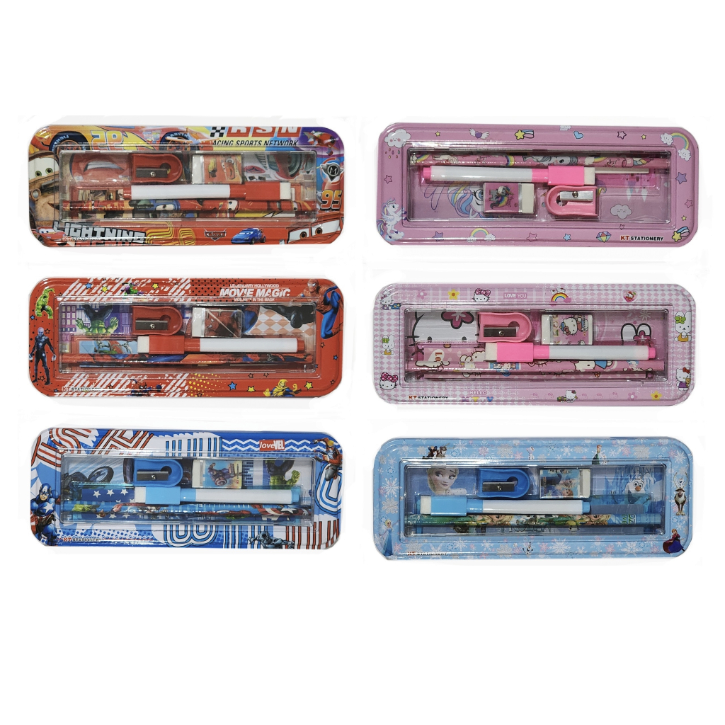 

Tempat Pensil Kaleng / Pencil Case + Stationery Set KT-6606