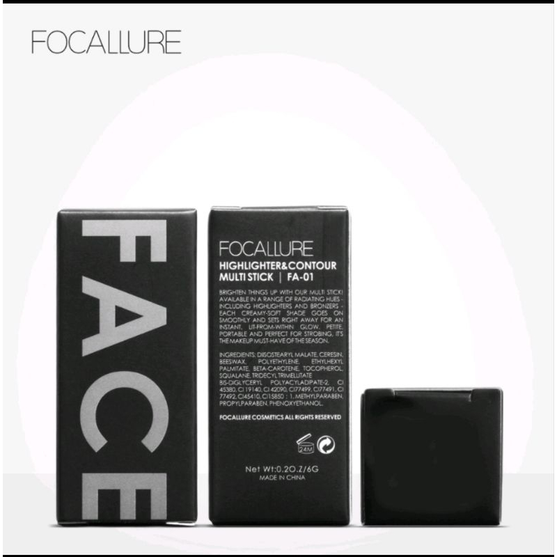 FOCALLURE FA01 Silky Cream Highlighter &amp; Contour Stick-Kosmetik Highlighter &amp; Contour Multi Stick - COLOURT-4(BPOM)