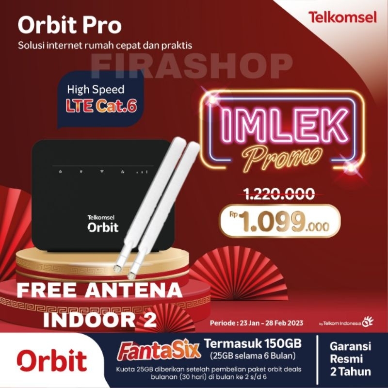 Telkomsel Orbit Pro Modem WiFi 4G Free 150GB Kuota