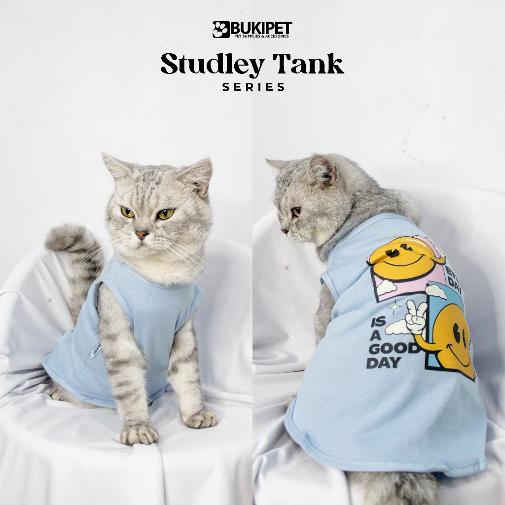 baju kucing anjing kelinci monyet lucu murah aksesoris hewan kecil - STUDLEY TANK SERIES