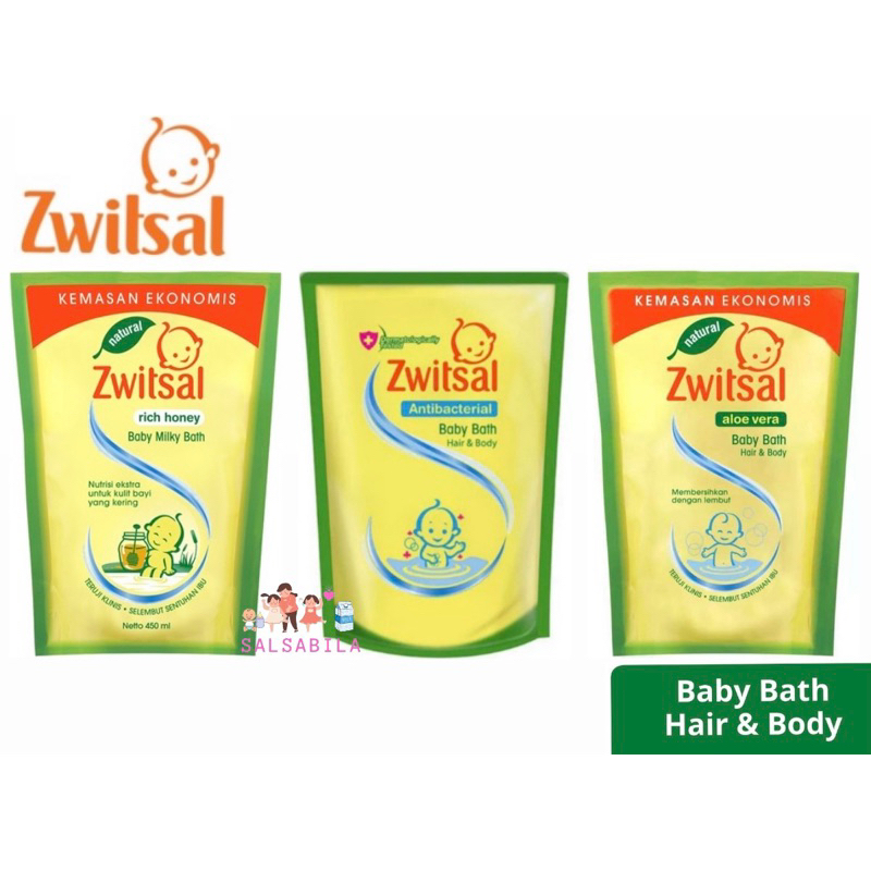 Sabun / Shampo Mandi Bayi/Anak Zwitsal Baby Bath Hair and Body 450ml