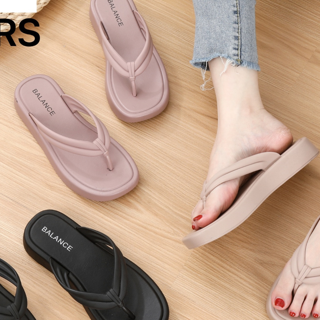 ✨ COD ✔️ SANDAL JEPIT WANITA BALANCE 1605 26 IMPORT TEBAL 4CM KUAT NYAMAN AWET SOL KARET TIDAK LICIN