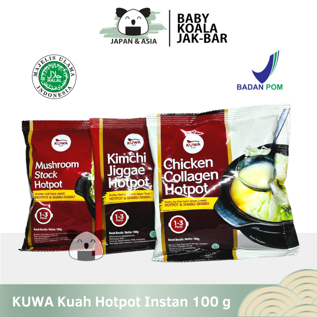 

KUWA Chicken Collagen & Kimchi Jiggae 100g Halal | Kuah Hotpot Instan...
