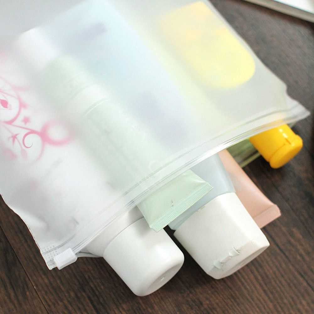 Kantong Plastik EVA Pouch Zipper Organizer Travel Bag 5 PCS Pouch Anti Air Tempat Penyimpanan Pakaian Aksesoris