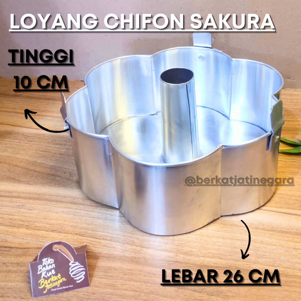 LOYANG CHIFON SAKURA 26 CM/ LOYANG MOTIF BUNGA BONGKAR PASANG / PCS