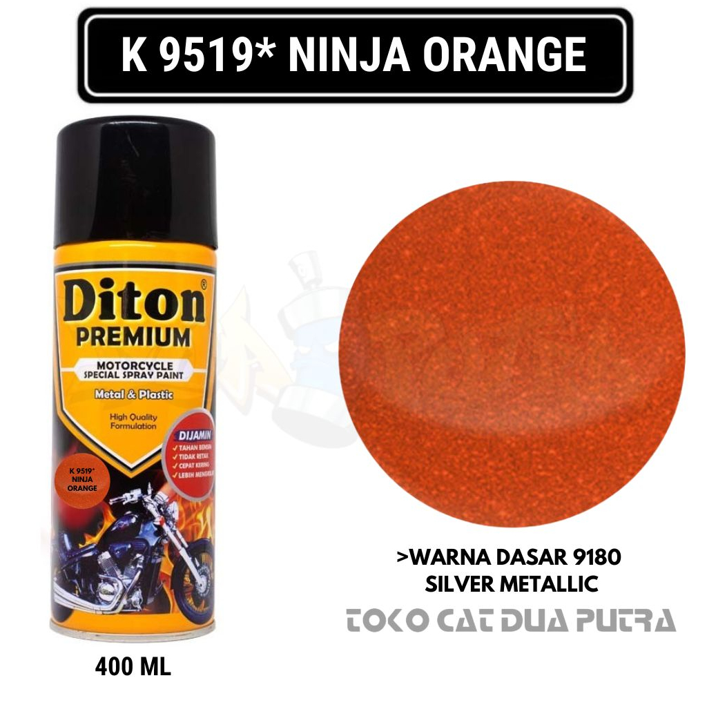 Cat Semprot / Cat Aerosol Diton Premium 400 ml K 9519* Ninja Orange