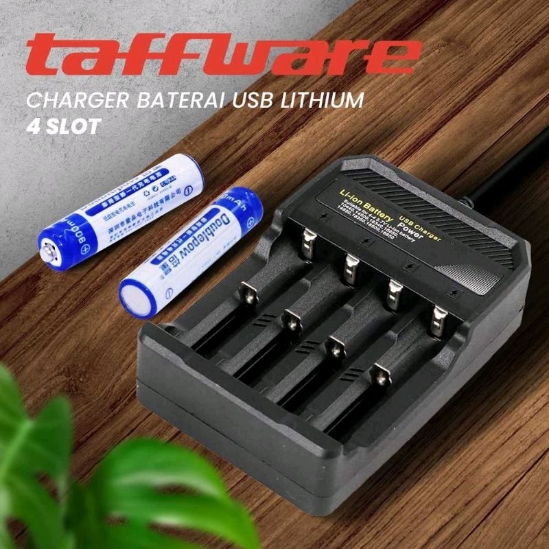 Taffware Charger Baterai USB Lithium 18650 4 Slot - MS-5D84A
