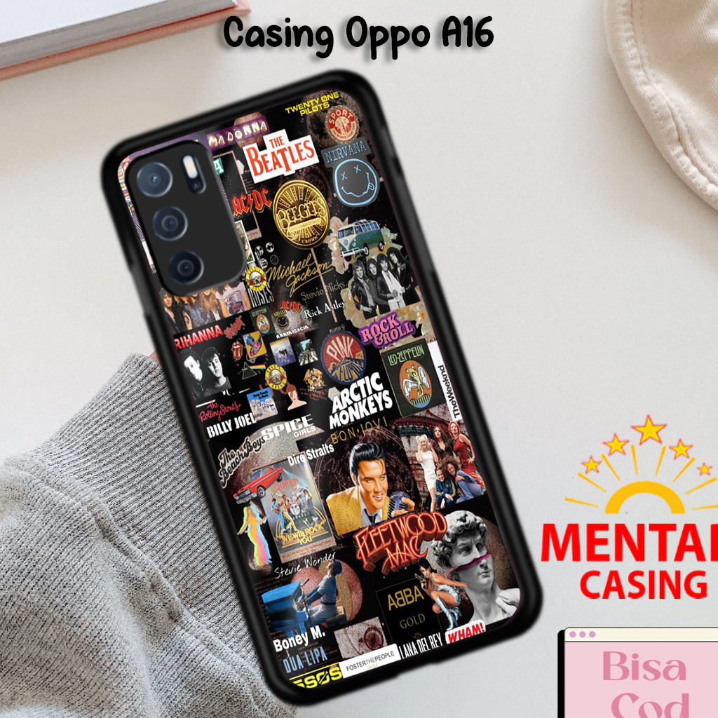 Mentari Casing Hp OPPO A16 Case OPPO A16 Motif BLACKAESTHE Hardcase Softcase Estetik Premium Glossy 