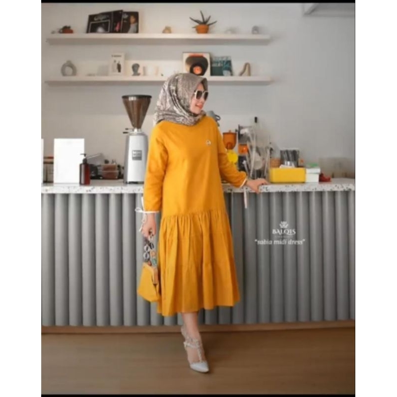 SABIA MIDI DRESS / MIDI DRESS TOYOBO FODU / DRESS STANDAR VIRAL