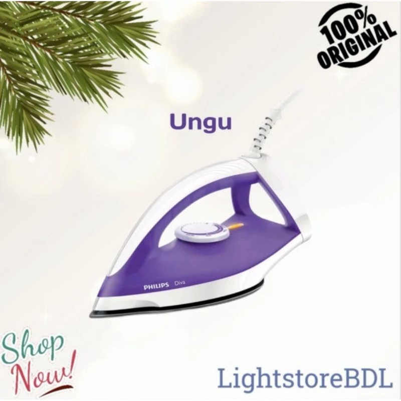 SETRIKA PHILIPS DIVA / DRY IRON GC 122 / GC-122 / GC122 [350 WATT] (GARANSI RESMI)