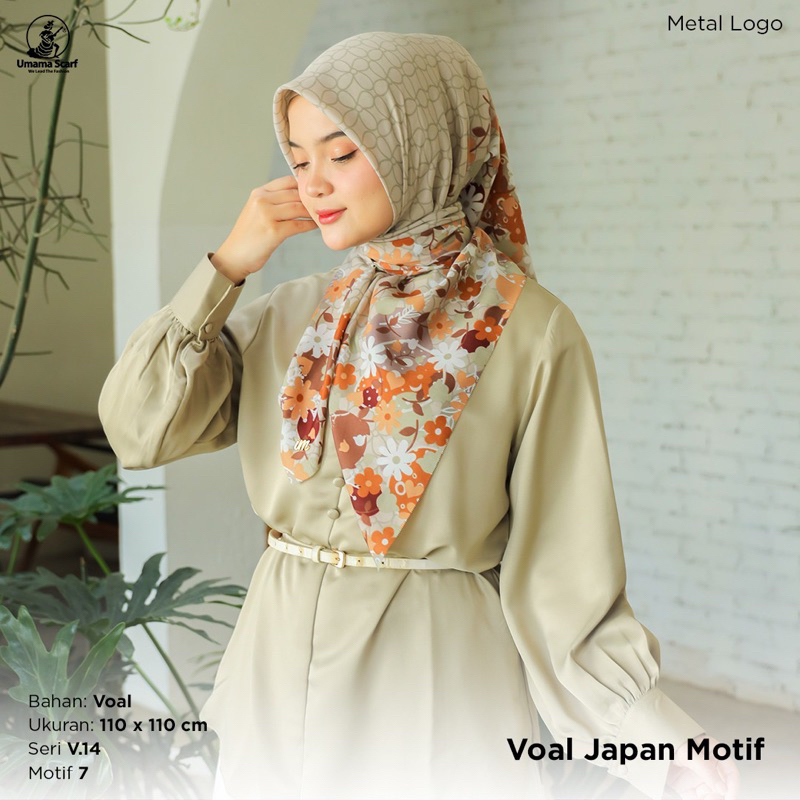 (PART 2) HIJAB SEGIEMPAT JAPAN VOAL MOTIF ICON V.14