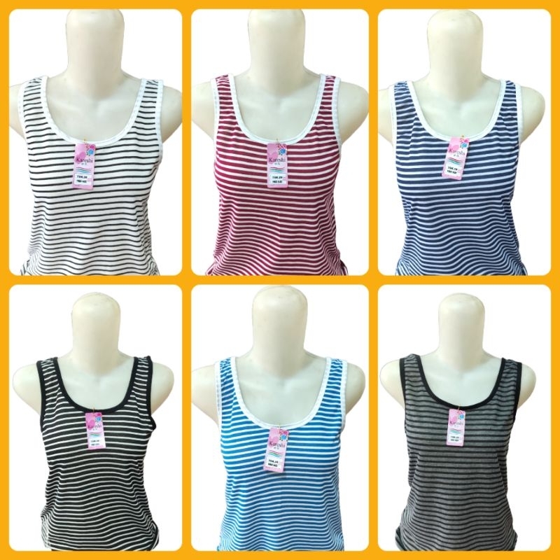 Tengtop Singlet Atasan Dewasa Salur