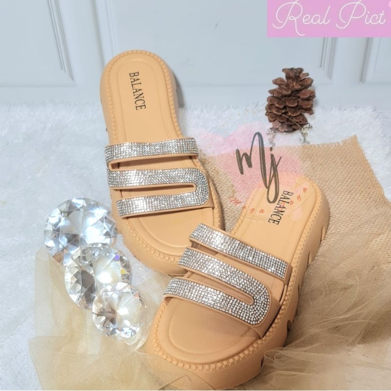 Sandal wanita fashion korea import kualitas premium sandal wedges kekinian