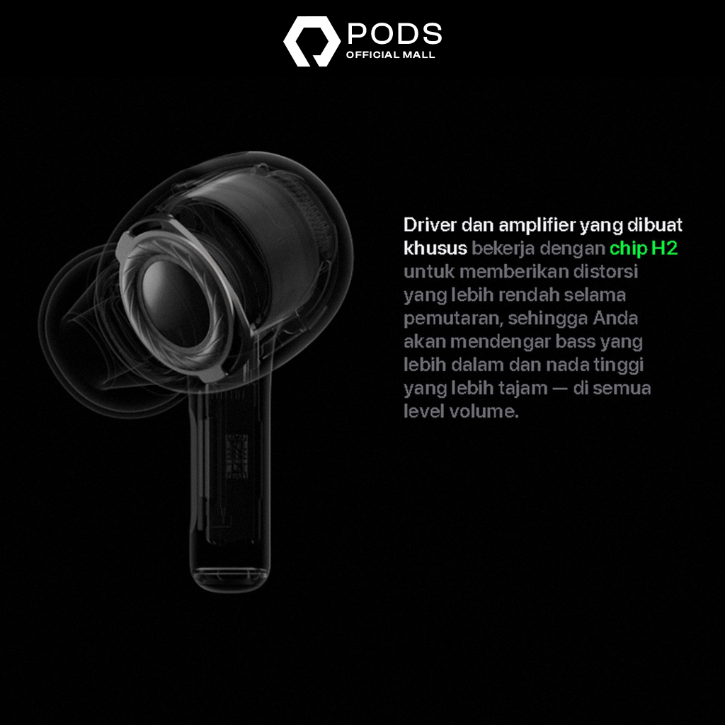 [Ready Stock - Pertama Dan Satu-Satunya Di Indonesia]✅ThePods PRO (2ND GENERATION / PRO 2 with H2 CHIP) - Final Upgrade + IMEI / Serial Number Valid + Active Noise Cancellation by Pods Indonesia (BU8)