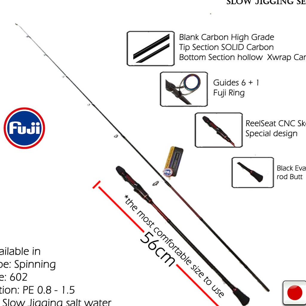 Joran Jigging / Spinning ONCAK MEDUSA 180 PE0,8-1,5 RING FUJI| Gratis Packing Pipa Kone