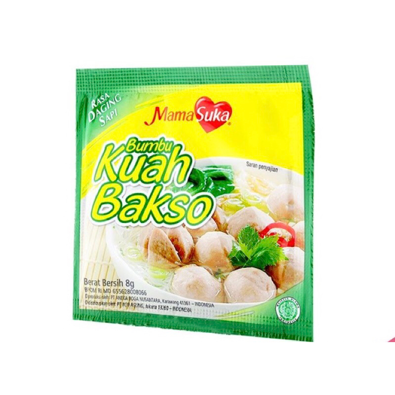 

MamaSuka Mama Suka Bumbu Kuah Bakso Sachet 8g Instan 1 Paket (12 pcs)