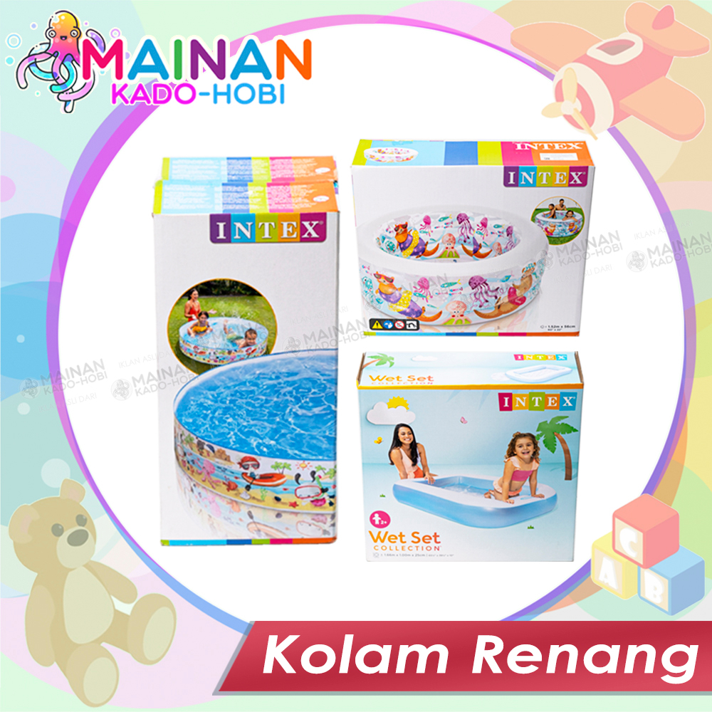 HADIAH ULANG TAHUN MAINAN EDUKASI ANAK SWIMMING POOL KOLAM RENANG KARET ANAK KARAKTER