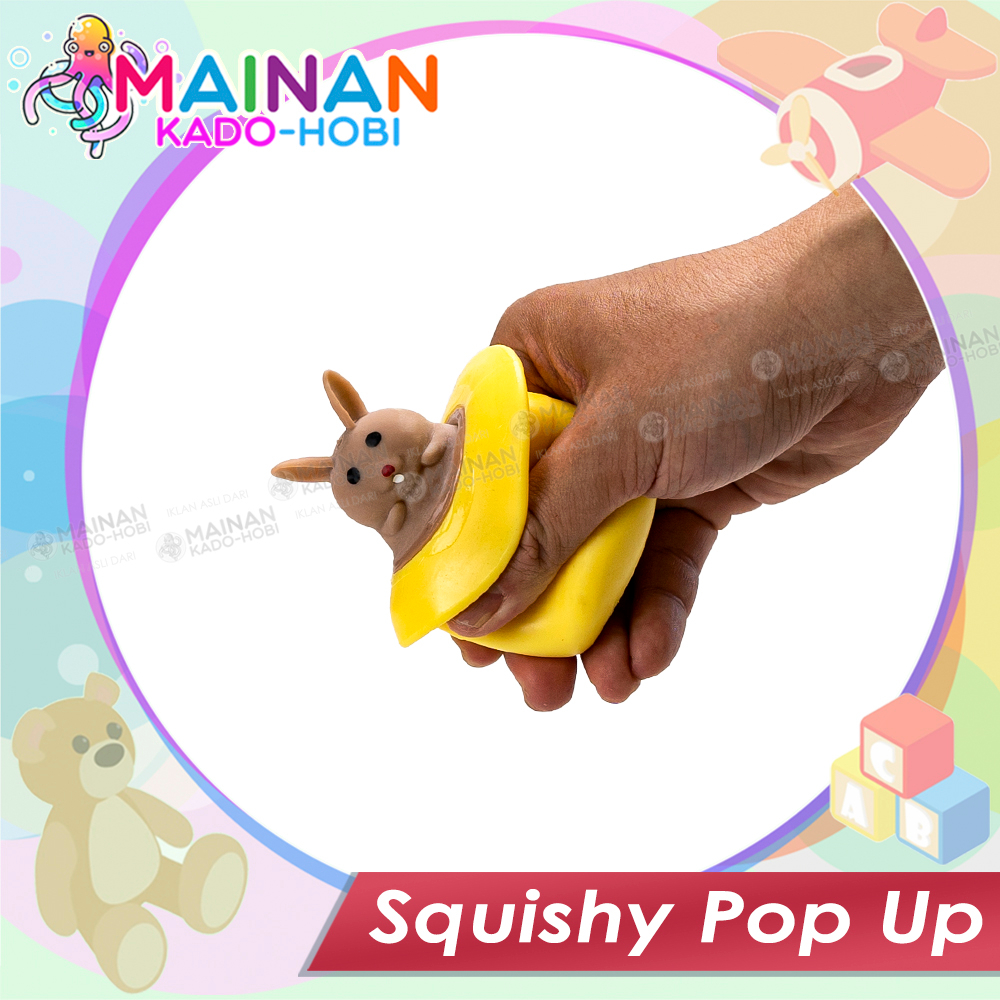MAINAN MONTESSORI ANAK ANTI STRESS SQUISHY POP UP FIDGET TOYS TUPAI TOPI