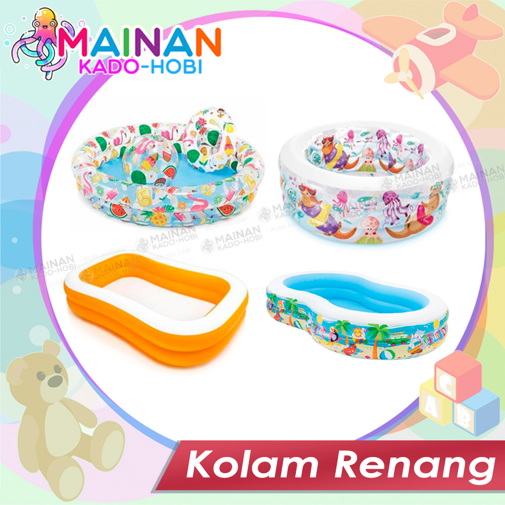 HADIAH ULANG TAHUN MAINAN EDUKASI ANAK SWIMMING POOL KOLAM RENANG KARET ANAK KARAKTER