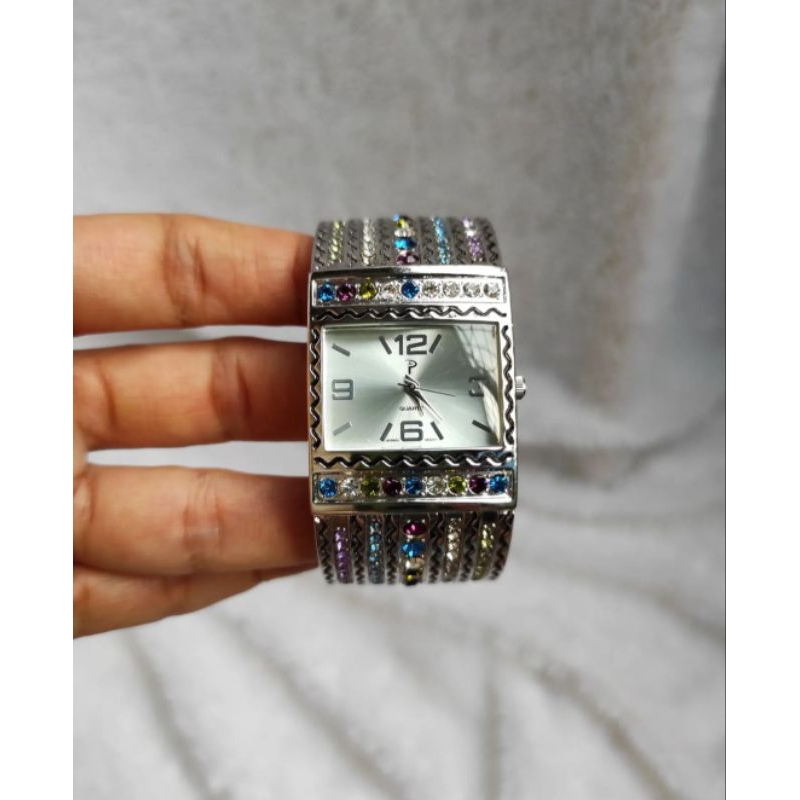 Jam Tangan Preloved / Second P Rainbow Swarovski
