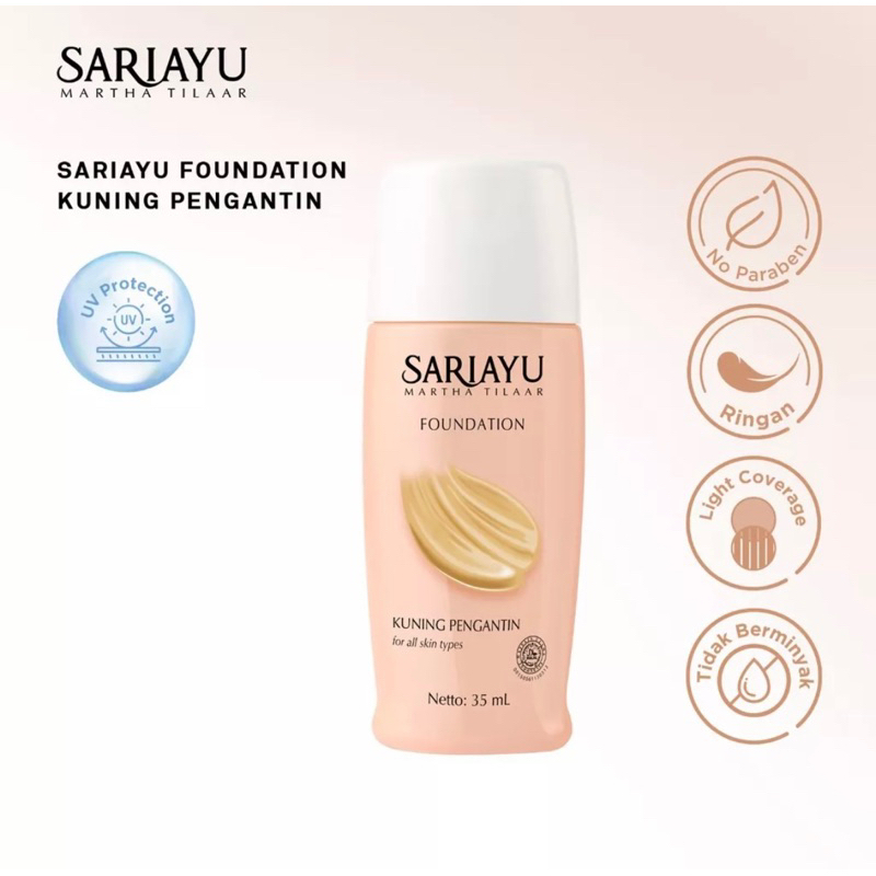 Sariayu Liquid Foundation (Alas Bedak) Kuning Gading 35ml