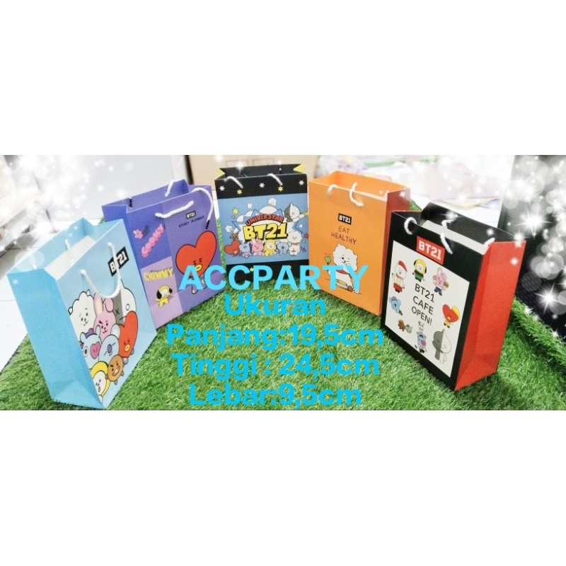 

Tas Kertas BT21 Import / Goodie Bag / Paper Bag Import(12pcs)