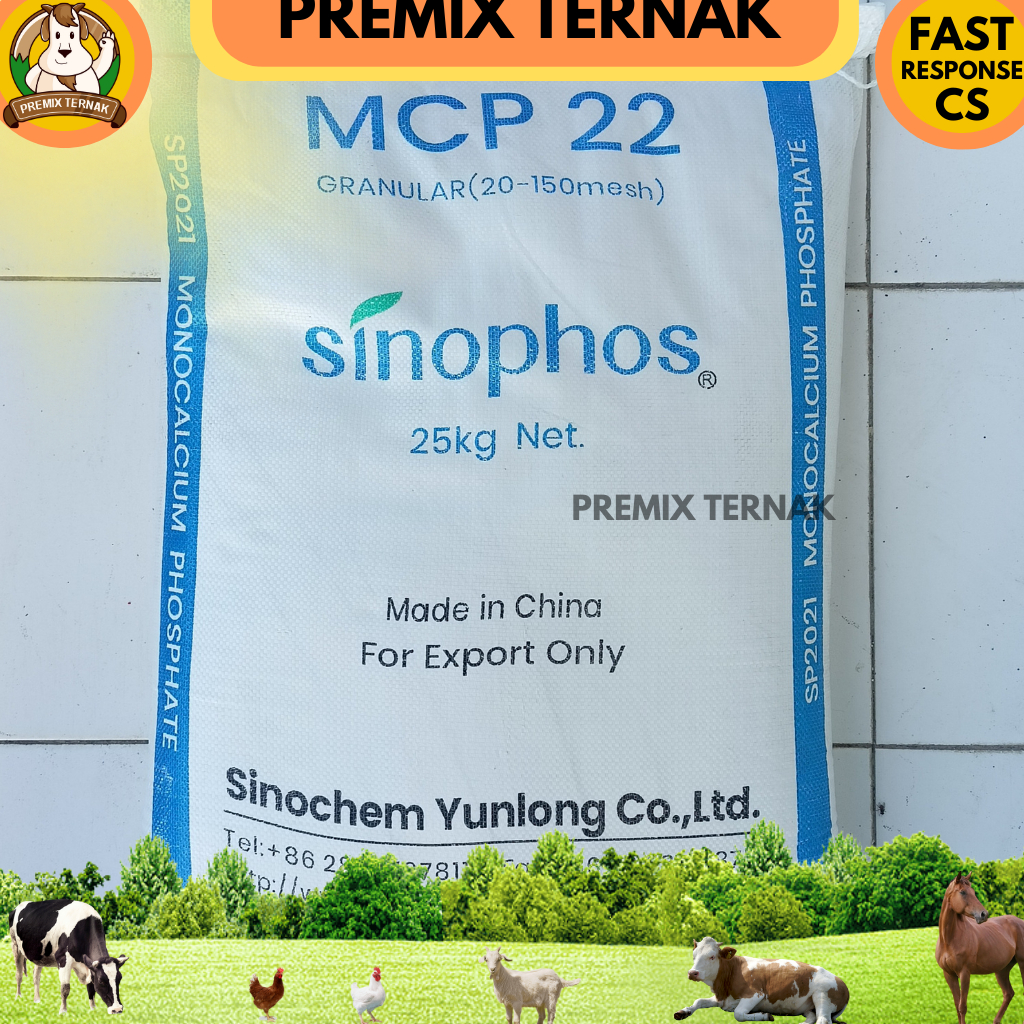 MCP 22 1 KG - MONO CALCIUM PHOSPHATE - Mineral Makro Sapi Kambing Ayam Joss