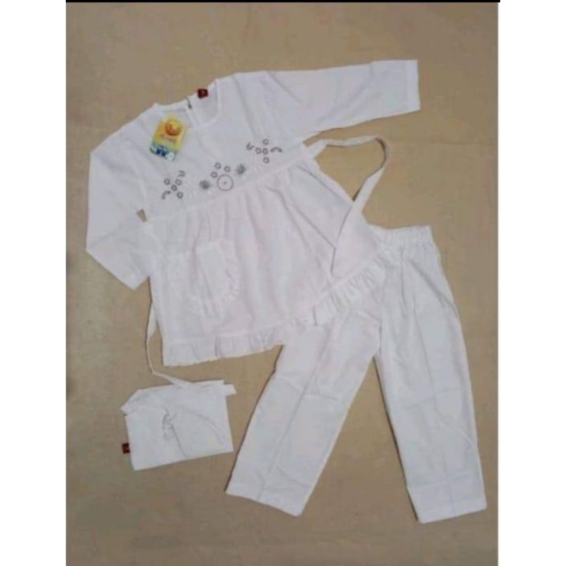 gamis putih/set putihanak TK PAUD RA