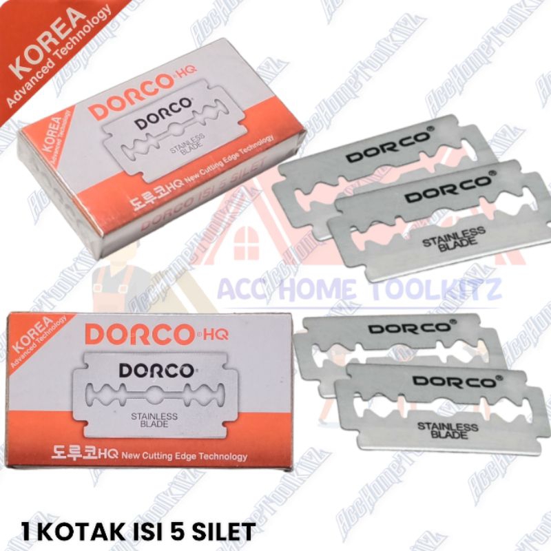 Silet Cukur Isi Ulang Razor Dorco HQ 1Renteng Refill Pisau Cukuran Kumis Rambut Jenggot Original Stainless Blade