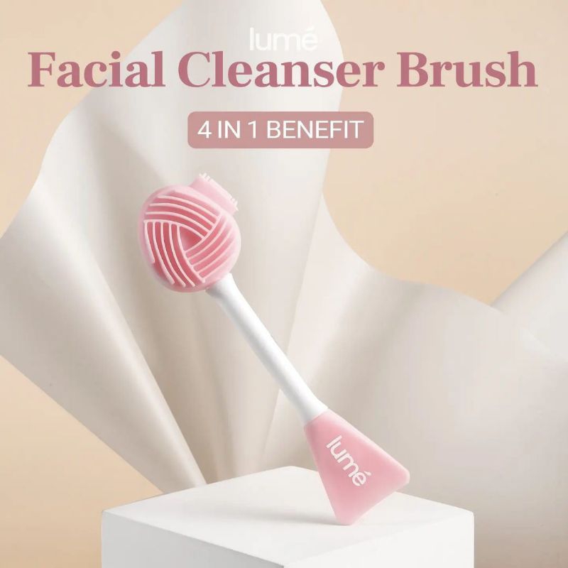 Lume Facial Cleanser Brush | Alat Pembersih Wajah Silicone Premium / Cleansing Pad / Brush Pembersih Wajah