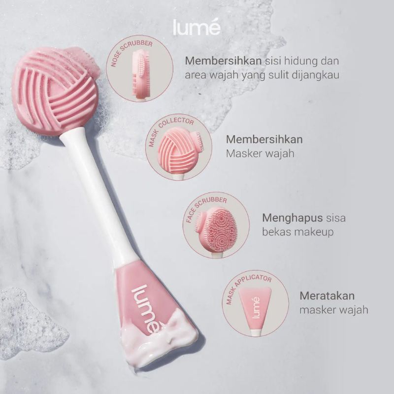 Lume Facial Cleanser Brush | Alat Pembersih Wajah Silicone Premium / Cleansing Pad / Brush Pembersih Wajah