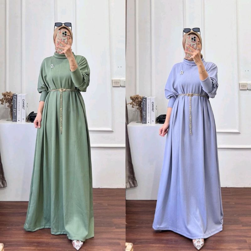 AYUMNA DRESS GAMIS WANITA KNIT HANOVER  OVERSIZE BETWING