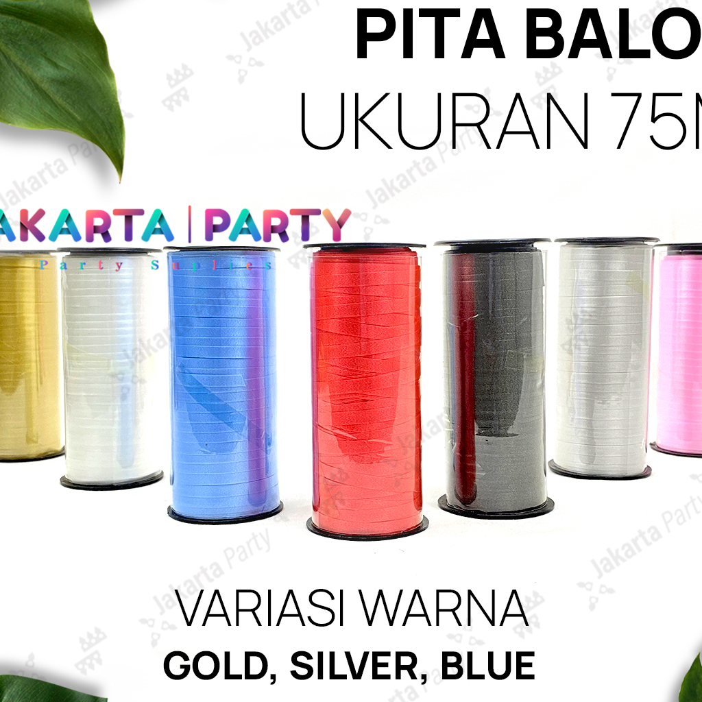 Pita Balon Hitam / Pita Ribbon / Pita Gulung - Jakarta Party