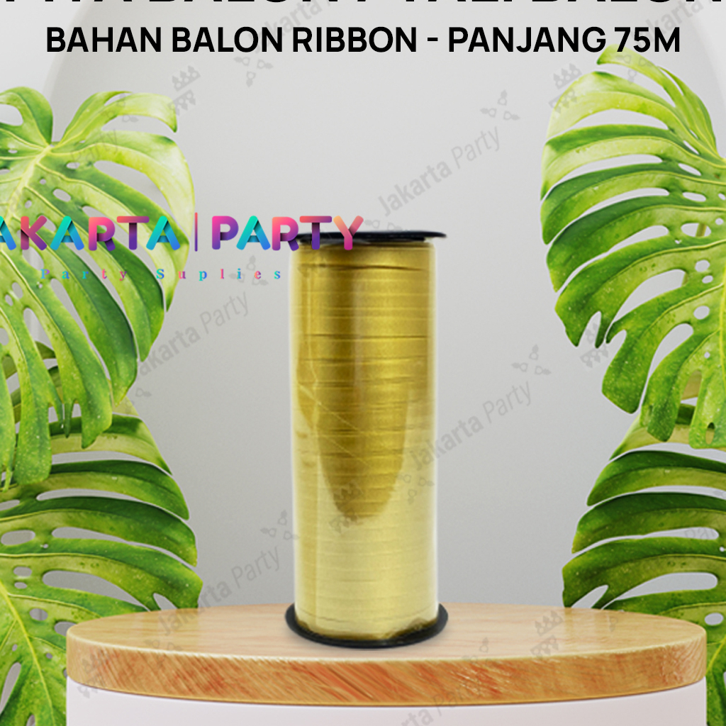 Pita Balon Gold / Pita Ribbon / Pita Dekorasi / Pita Balon