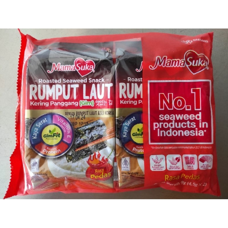 

Rumput Laut Nori Mamasuka Rasa Pedas