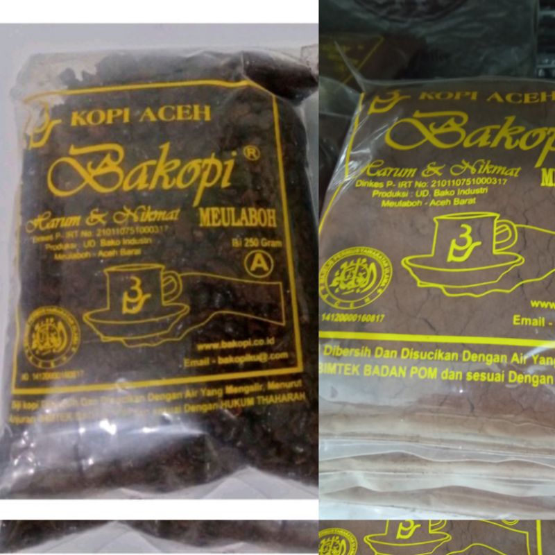 

BAKOPi Bubuk Kopi khop Kasar atau kopi terbalik khas Aceh Barat 1 kg | Bakopi Bubuk Halus 1 kg